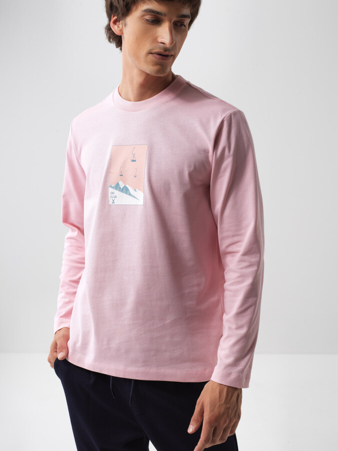 100% Cotton Printed T-Shirt Pink