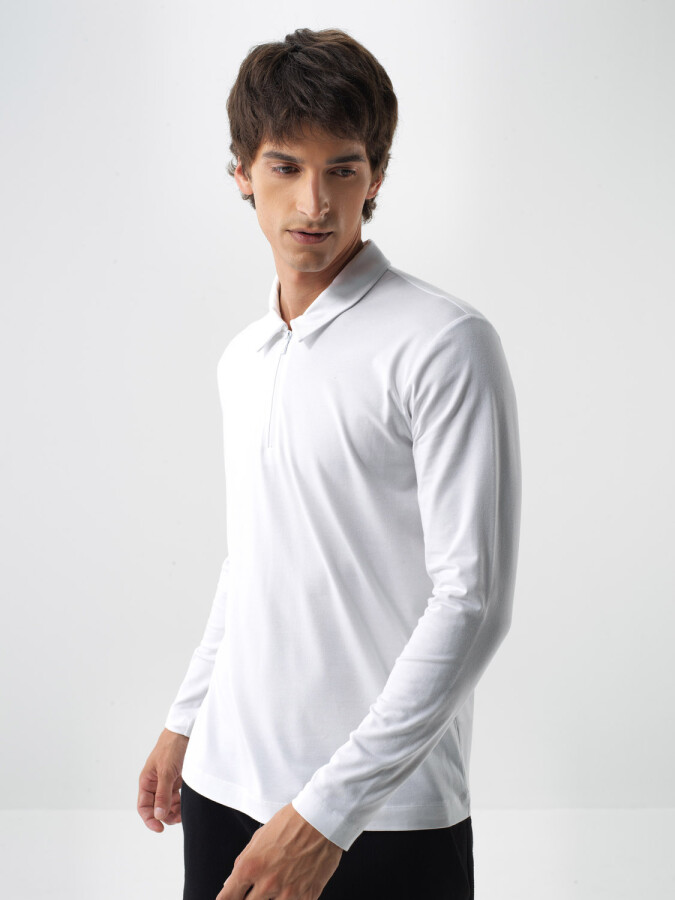 Modal Cotton Basic Polo Neck T-Shirt - Xint