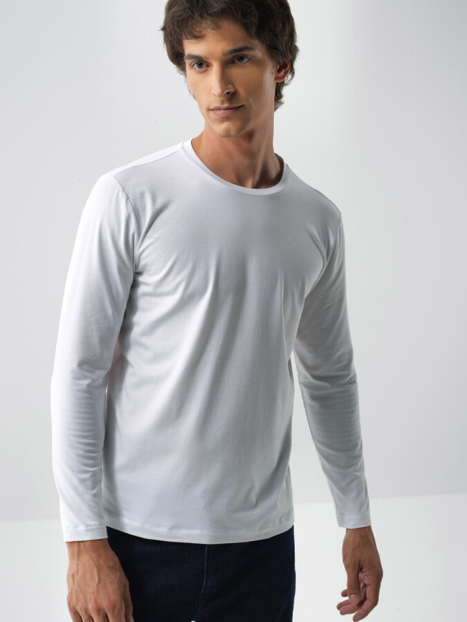 Modal Cotton Basic T-Shirt White