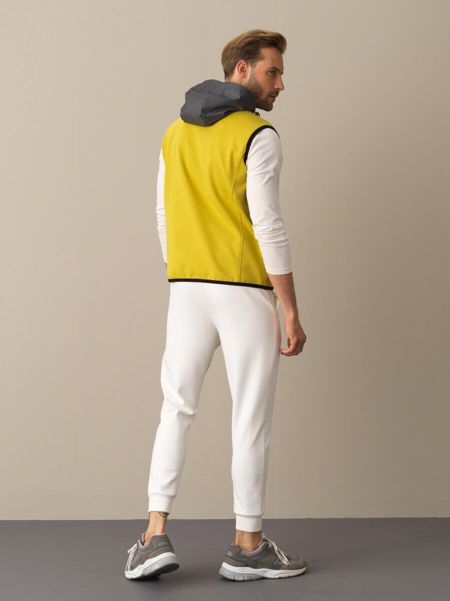 Hooded Cotton Regular Fit Vest - 12