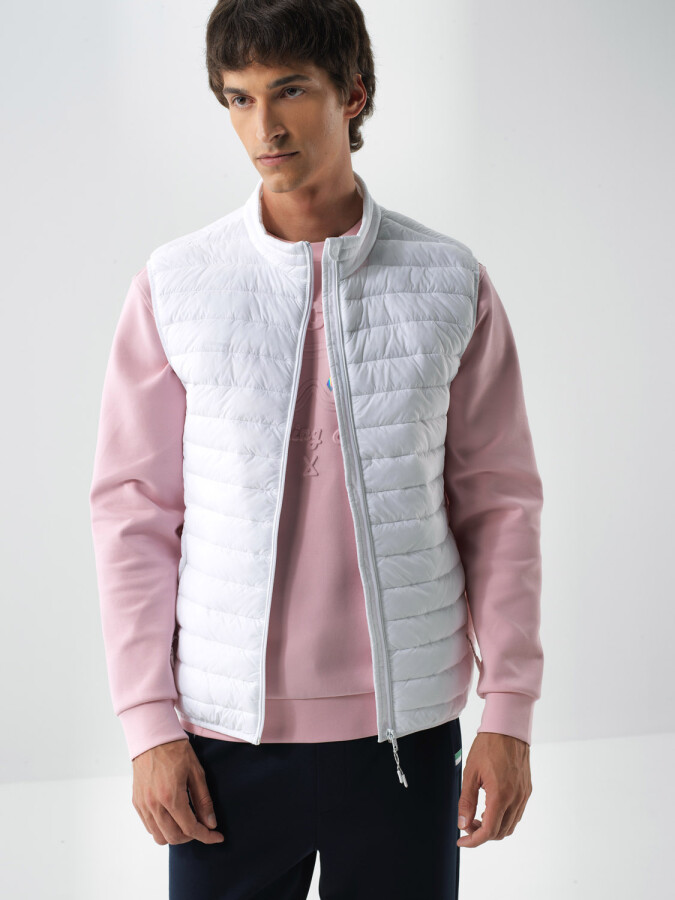 Basic Puffer Vest White