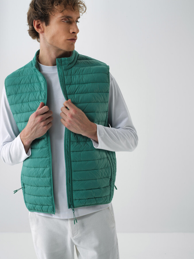 Basic Puffer Vest Green