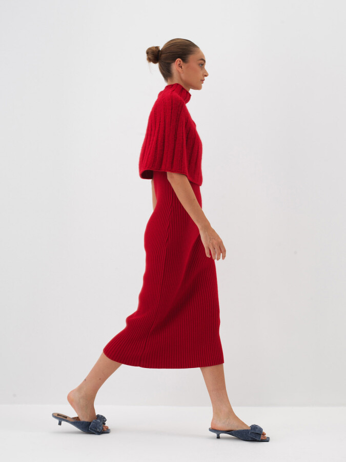 Wool Plain Dress - Xint