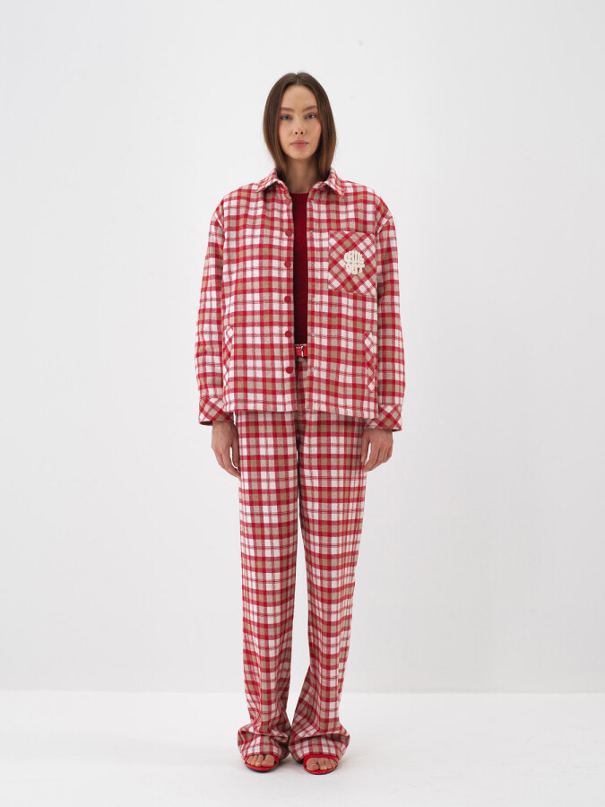 Plaid Patterned Coat - Xint (1)