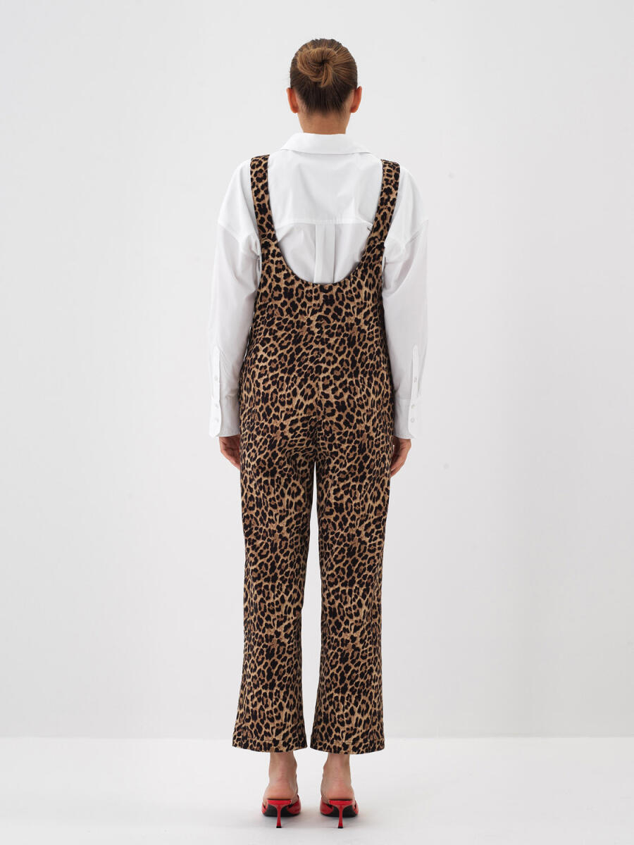 Cotton Leopard Print Overall - 5