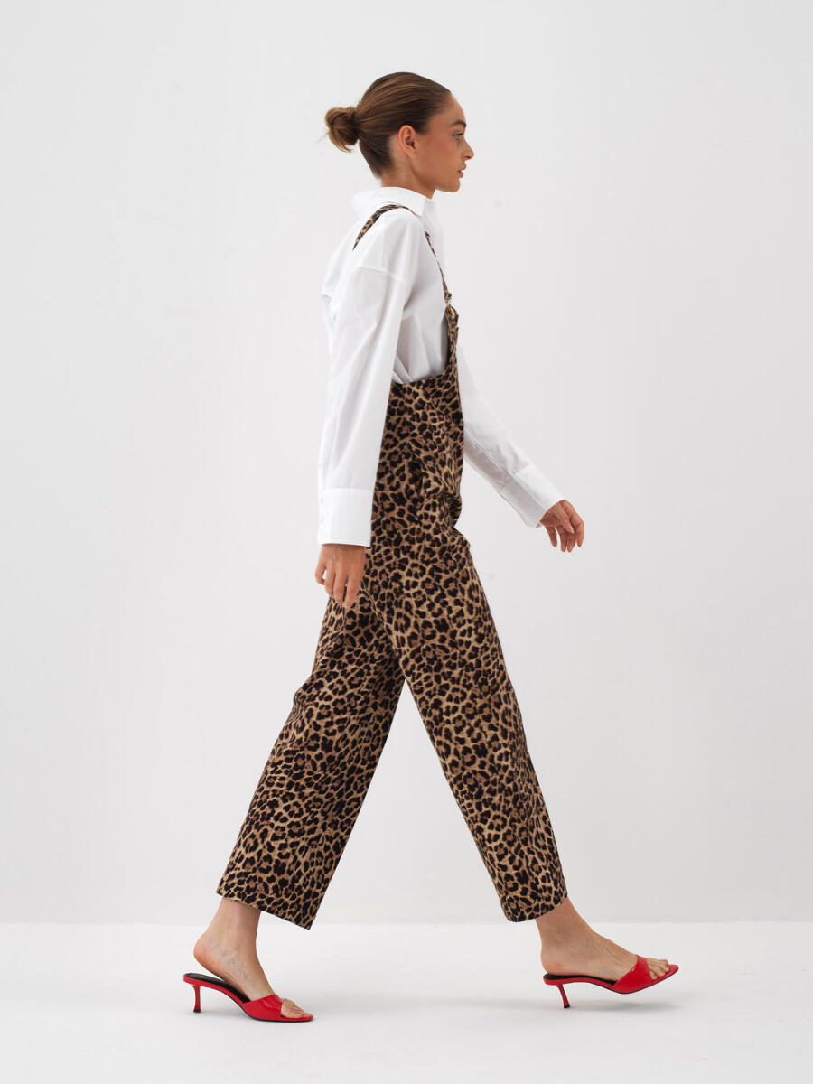 Cotton Leopard Print Overall - 3