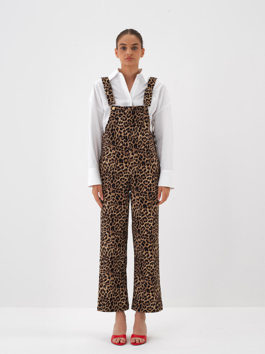 Cotton Leopard Print Overall - 2