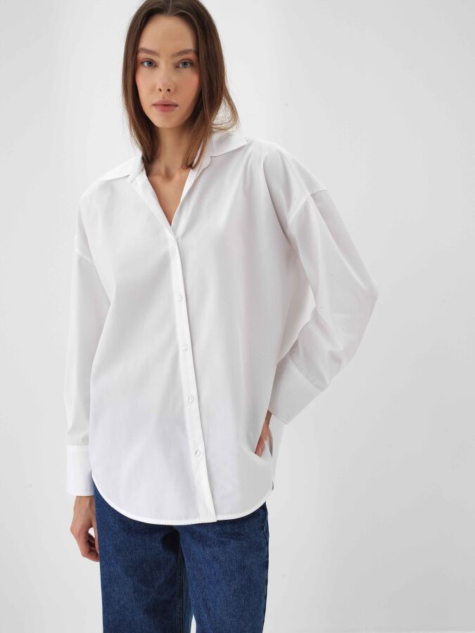 100% Cotton Basic Shirt White