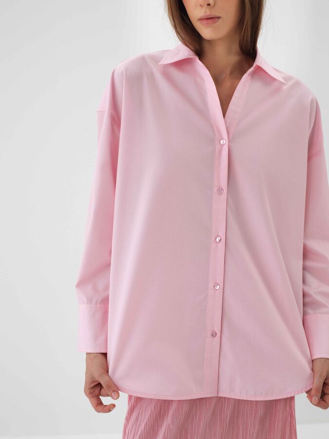 100% Cotton Basic Shirt Pink