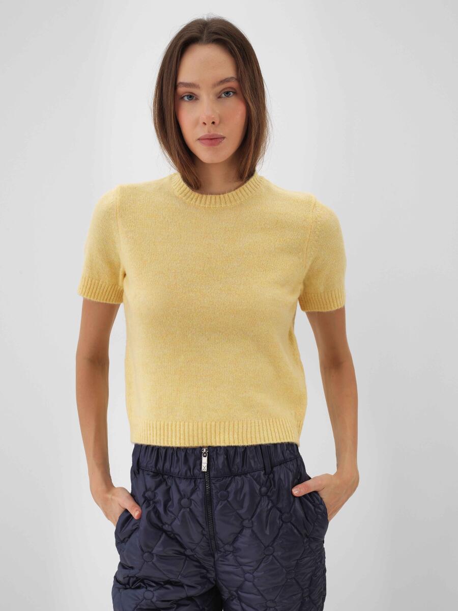 Basic Mohair Short Sleeve Sweater - 32