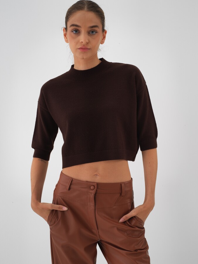 Wool Basic Plain Sweater - Xint