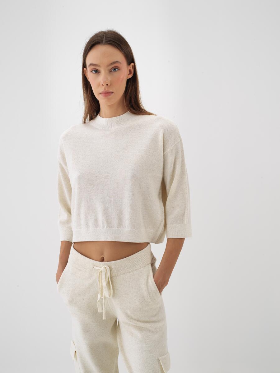 Wool Basic Plain Sweater - 35