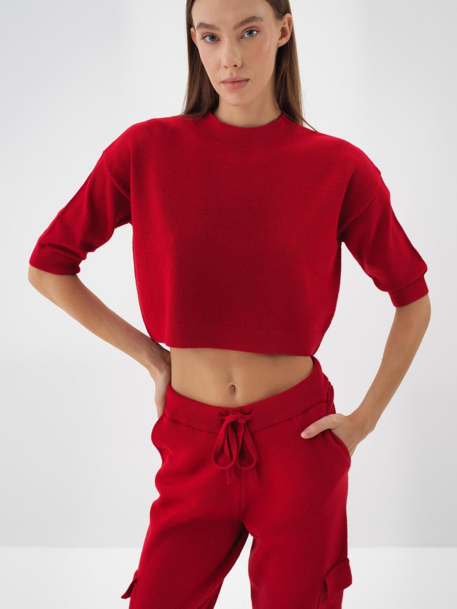 Wool Basic Plain Sweater - 11