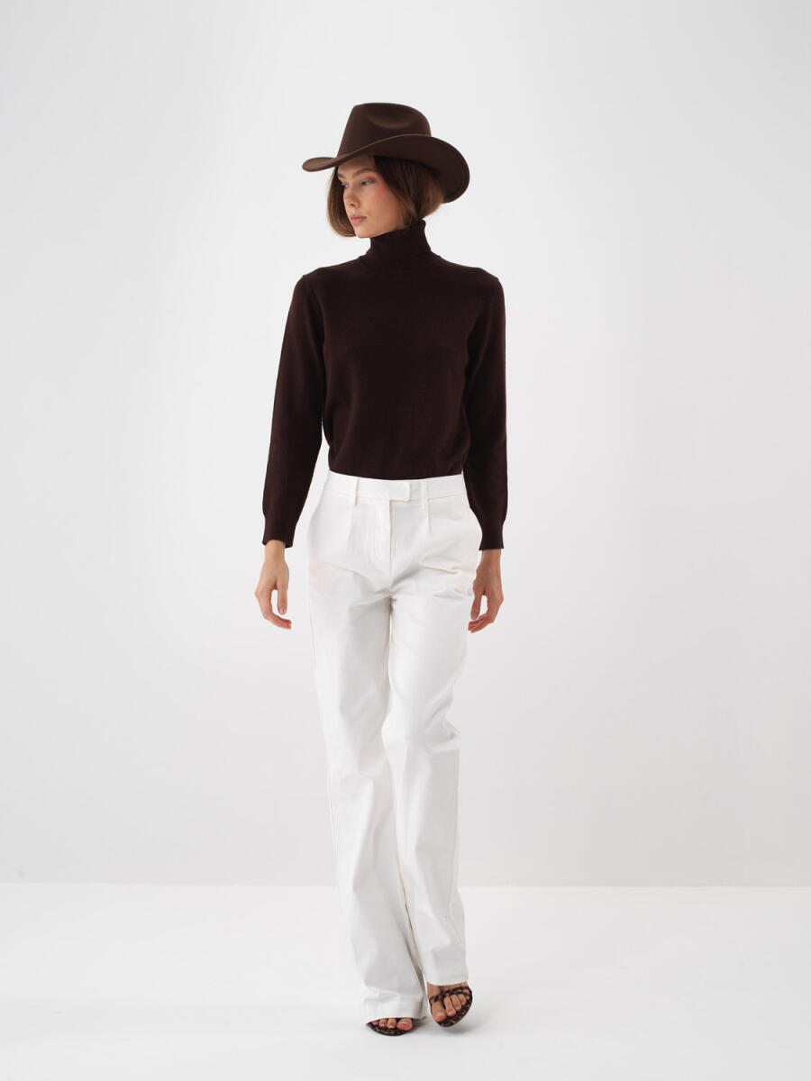 Wool Basic Turtleneck Sweater - 3