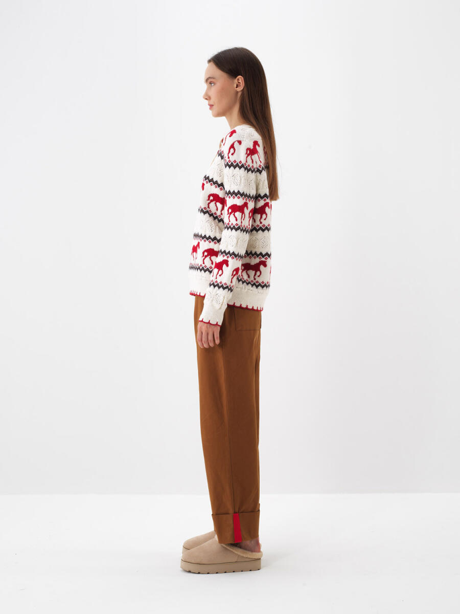 Wool Patterned Sweater - 4