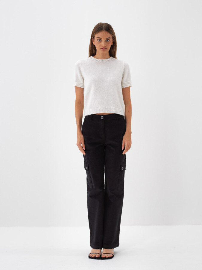 Corduroy Plain Pants - Xint (1)