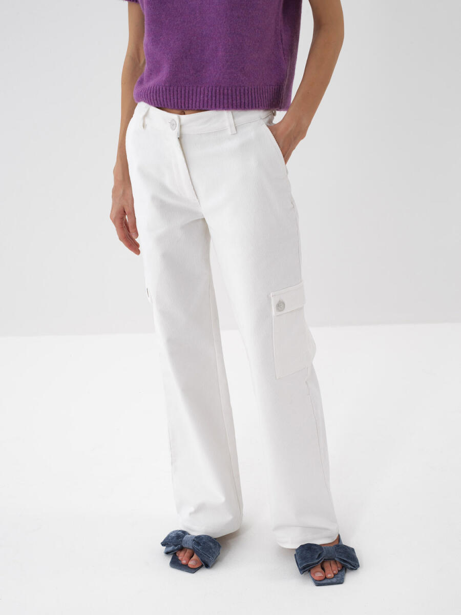 Corduroy Plain Pants - 7