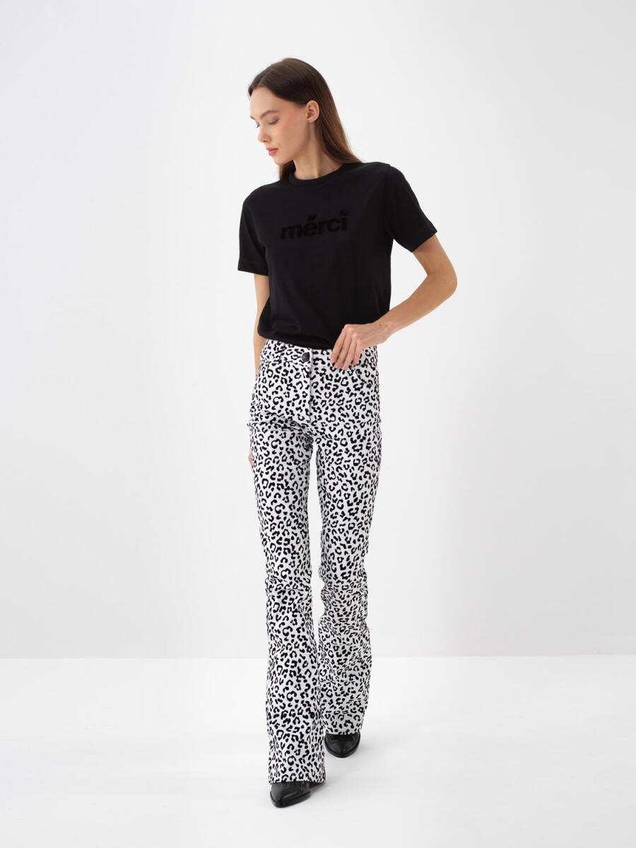 Cotton Leopard Print Pants - 3