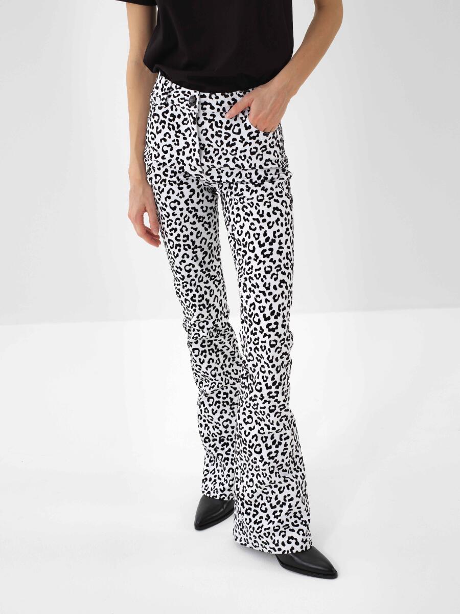 Cotton Leopard Print Pants - 1