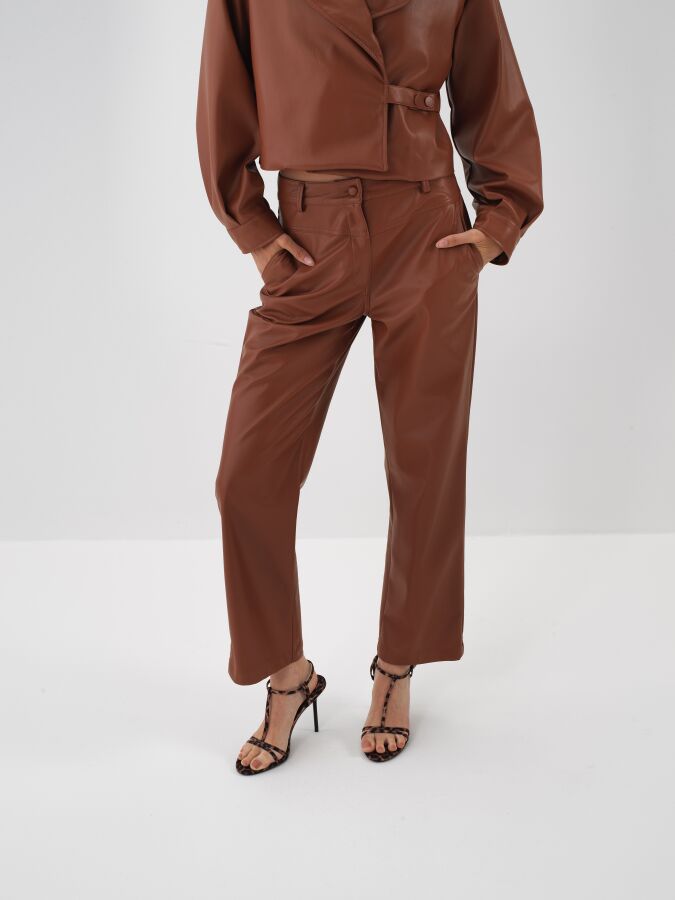 Leather Look Pants - Xint