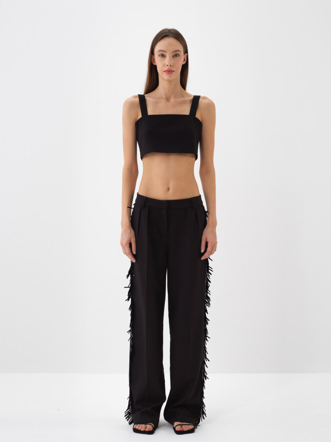 Pants with Fringe Detail - Xint (1)