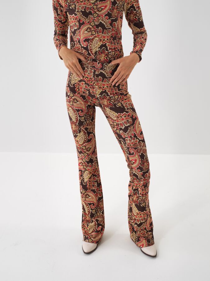 Shiny Patterned Pants - Xint