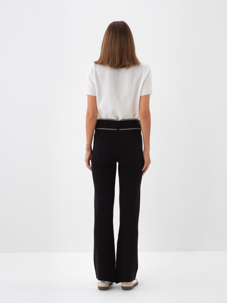 Wool Plain Pants - 5