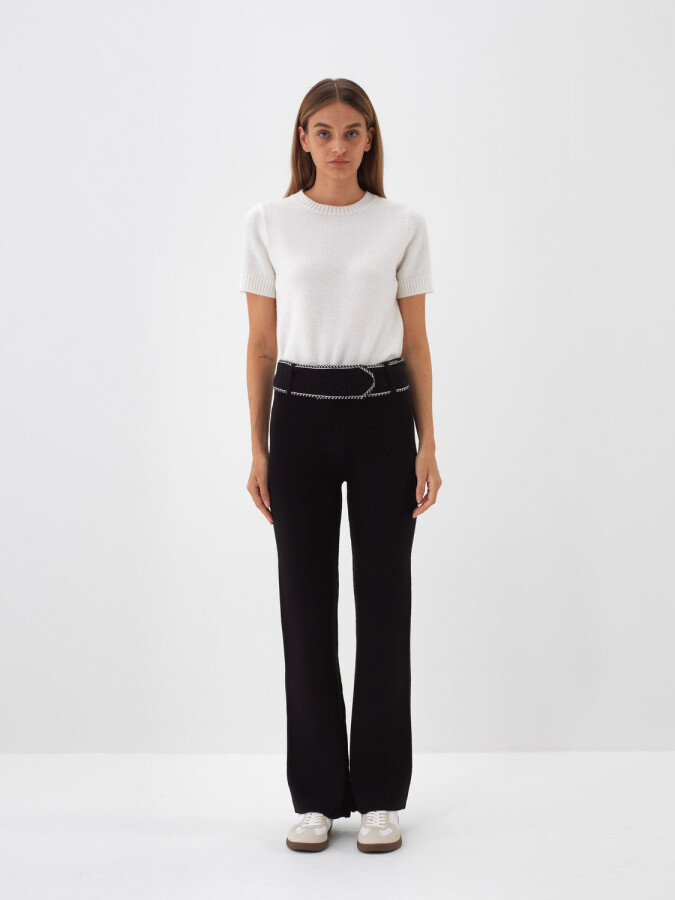 Wool Plain Pants - Xint (1)