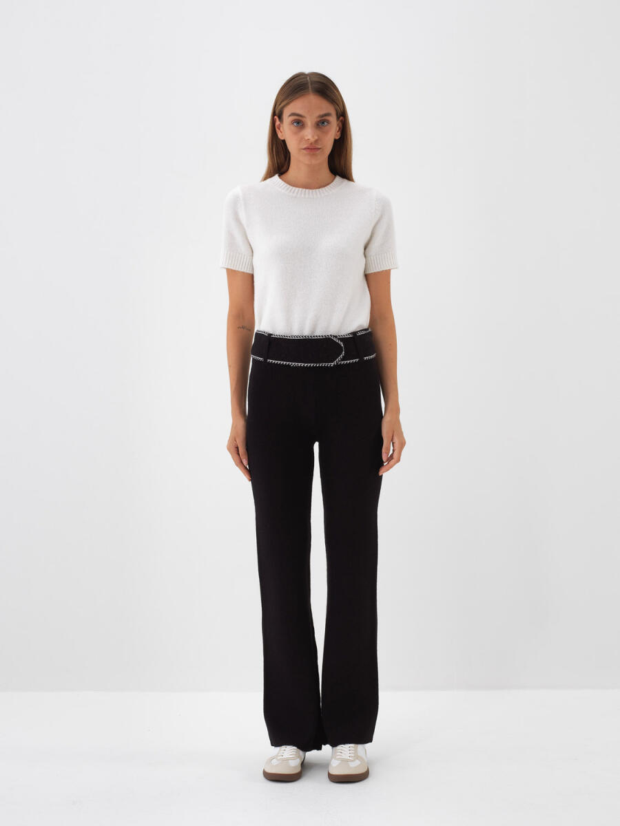 Wool Plain Pants - 2