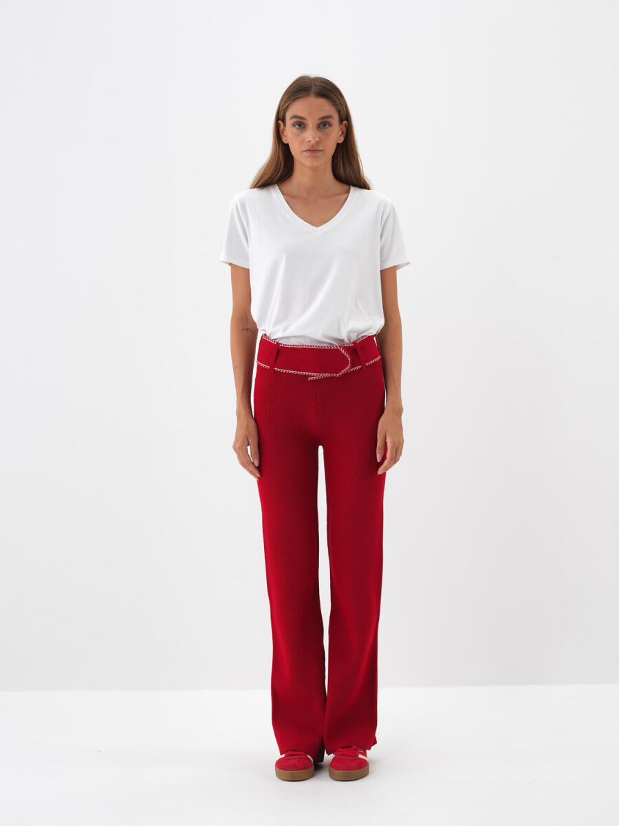 Wool Plain Pants - 7