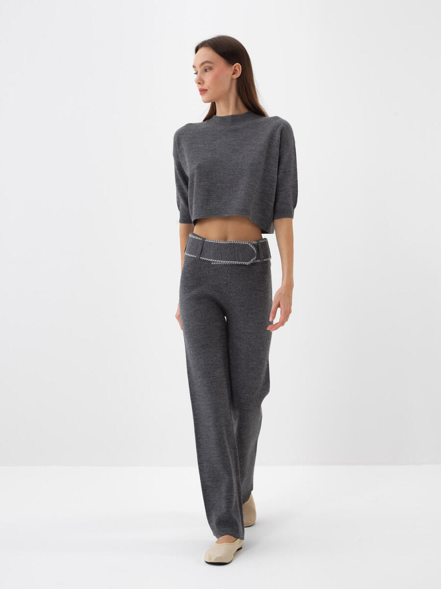 Wool Plain Pants - 23