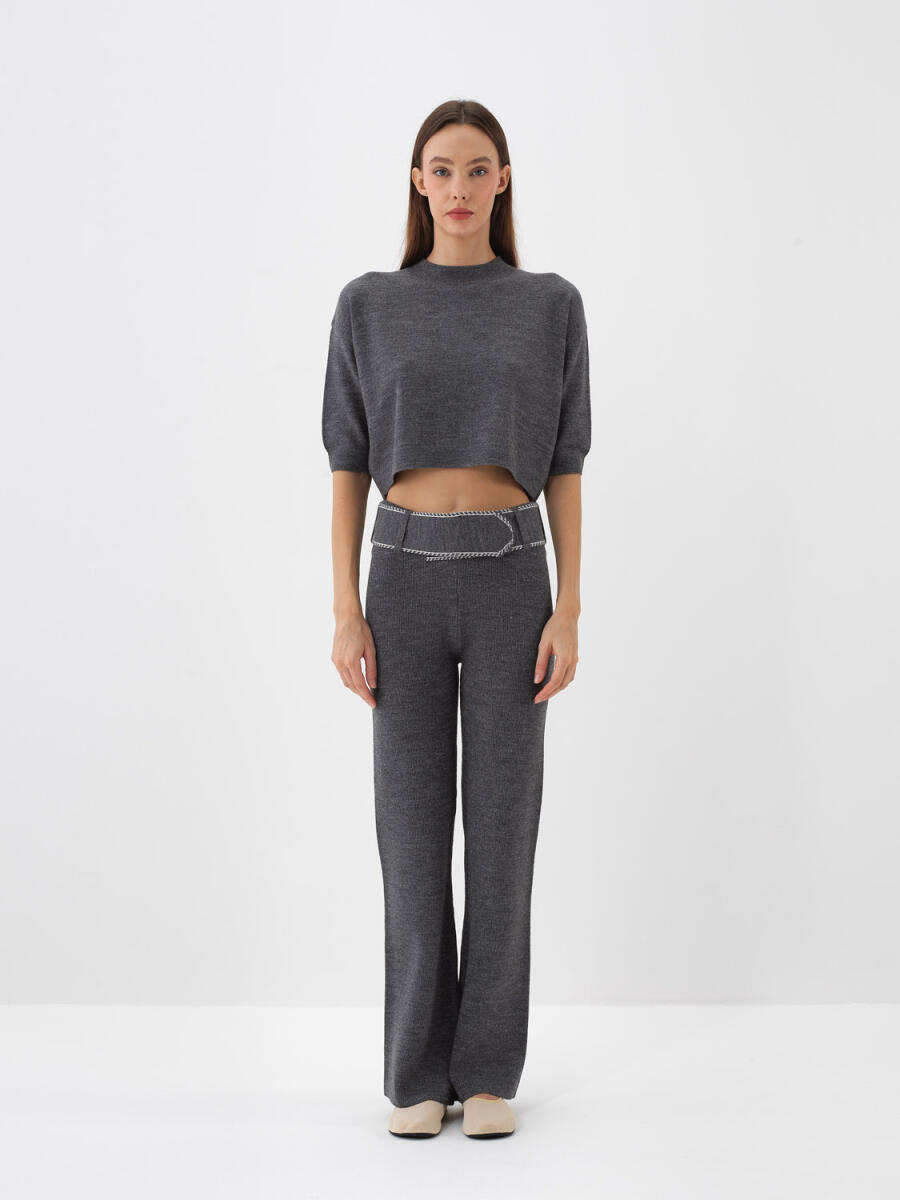 Wool Plain Pants - 22