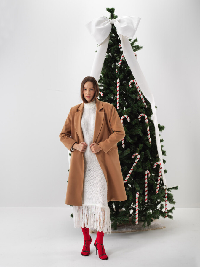 Buttoned Oversized Coat - Xint