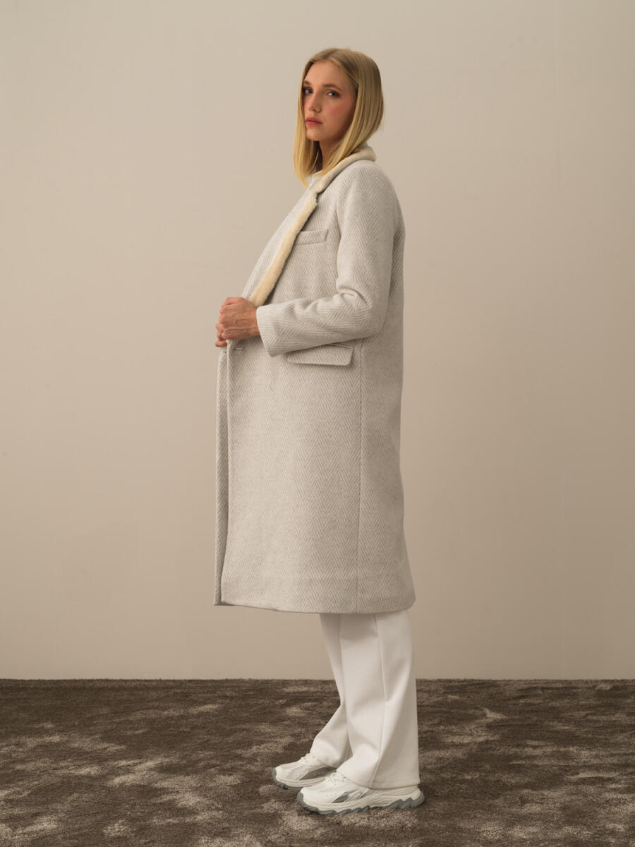 Cotton Wool Blend Oversized Coat - 2