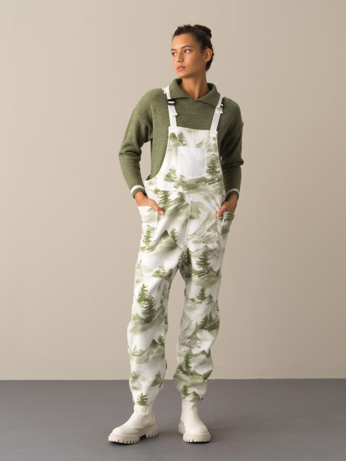 Pocket Detailed Regular Fit Fleece Overalls - XINT (1)