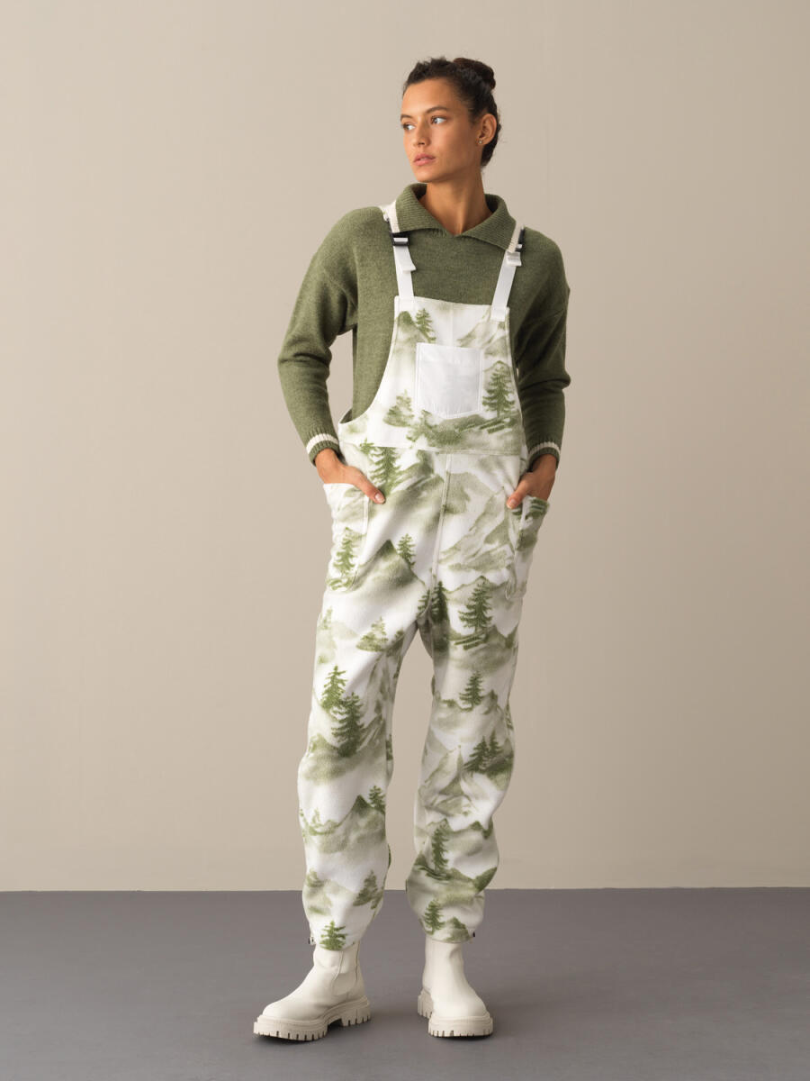 Pocket Detailed Regular Fit Fleece Overalls - 2